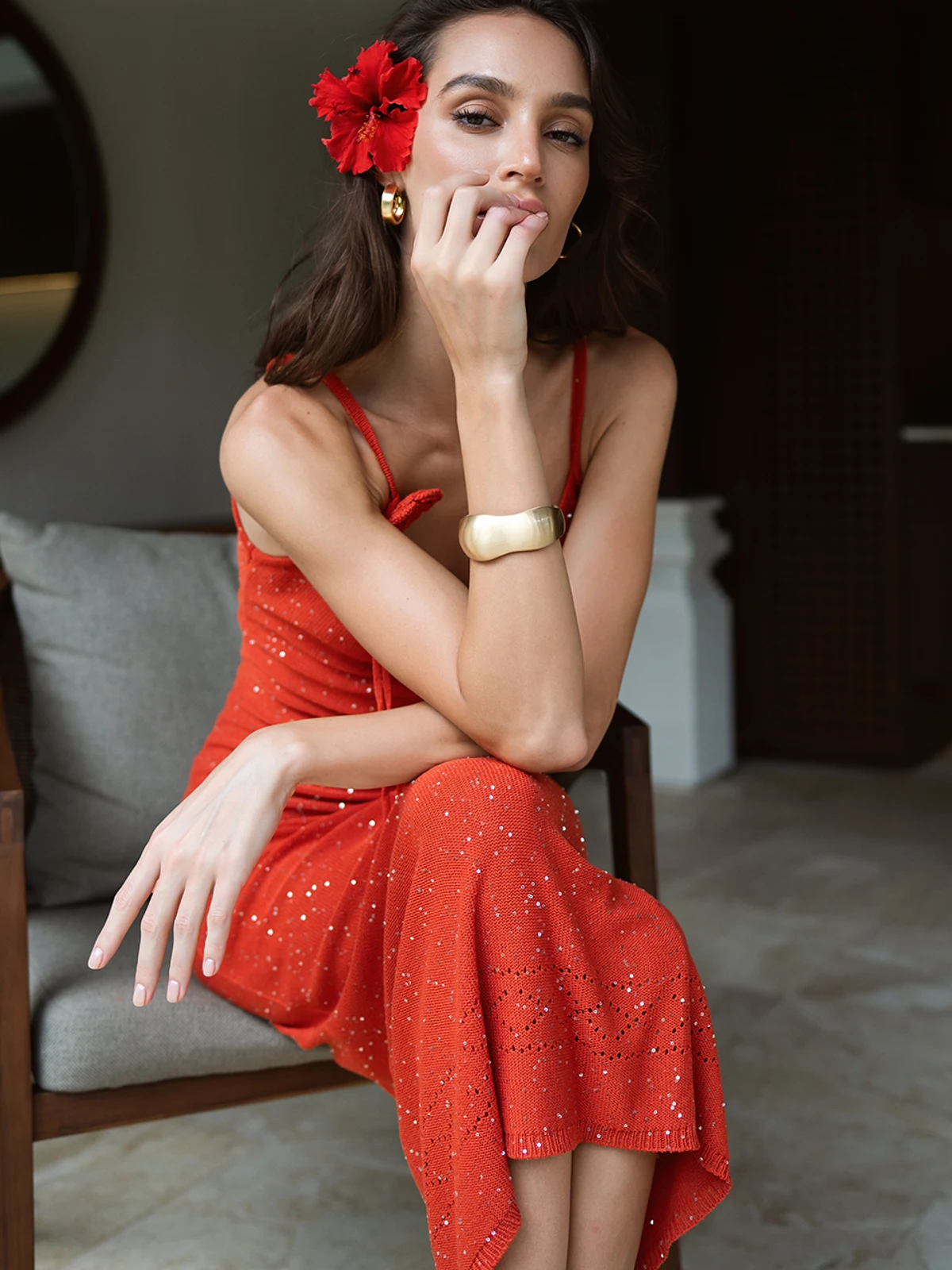 KNIT LONG DRESS SIENNA