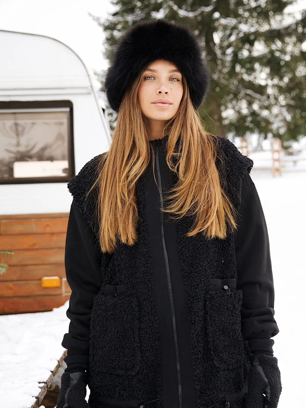 JACKET FLUFFY BLACK – 1