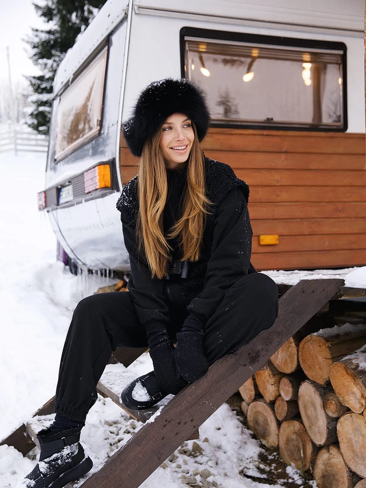 JACKET FLUFFY BLACK – 8